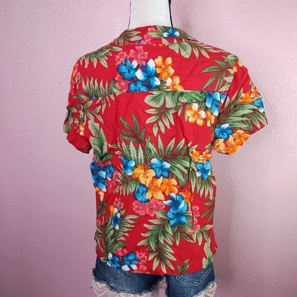 Vintage Short Sleeve Tropical Button Up Shirt Large - Picture 5 of 7